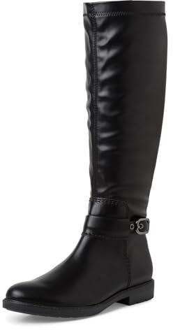MARCO TOZZI Damen Overknee Stiefel Flach mit Reißverschluss, Schwarz (Black), 38 EU