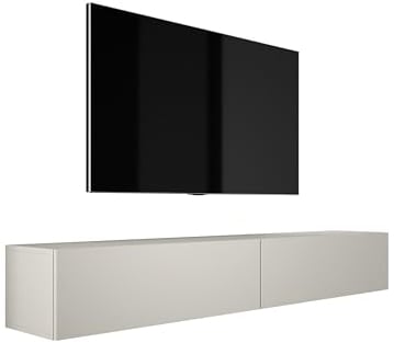Mobile per TV sospeso (L x P x A): 2 x 100 cm, A: 34 cm, P: 32 cm, Cashmere