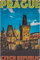 Historisches Retro Vintage Blechschild mit Souvenir Reisemotiv, Ferien, Abenteuer, Urlaub Deko Schild, 30 x 20 cm (Prag, Tschechien)