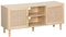 sweeek - Mueble TV Efecto caña y Madera, 2 Puertas y 1 Estante, 120cm