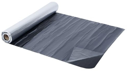 MYOYAY Alu Dachbahn 10m*1m Dachfolie selbstklebend Bitumenbahn, Bitumendichtbahn, Metalldach Alukaschiert ,Bitumen Mit Alubeschichtung für Dach Flachdach Carport Garage