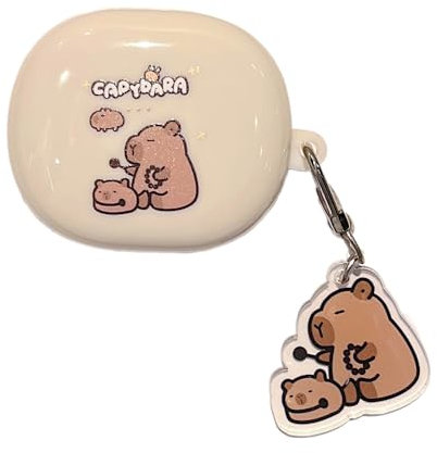 SCJLSDA Custodia per Redmi Buds 4 Lite, custodia in TPU con portachiavi Kawaii per Buds 4 Lite, regalo per donne e ragazze (Capybara)
