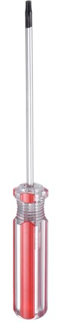 sourcing map Magnetic Torx Screwdriver 3x75mm Rod T9,Red | Steel Screw Driver,Star 6 Point Head,with Non-slip Handle,for Appliances Repair Improvement