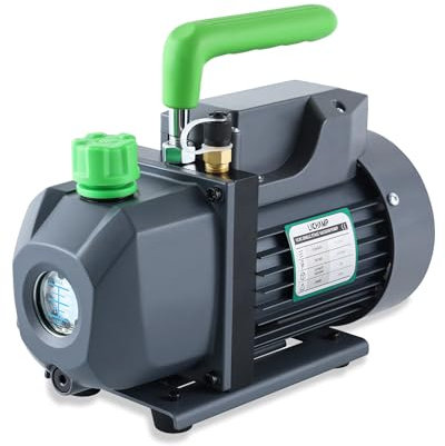Lichamp Vacuum Pump, HVAC Single Stage Vacuum Pump for R134a R410a R22 R12,1/4 HP 4.5 CFM Auto AC Air Tool for Automotive Air Conditioner Refrigerant, Oil Included, Cool Gray