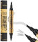 2 in 1 Wasserdichter Microblading Augenbrauenstift, Augenbrauenstift Härchenzeichnung, 3D Augenbrauen Stift mit 4 Gabelspitzen, Multifunktion Double End Eyebrow Pencil, Nature Long Lasting(Schwarz)