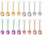 Pinsheng 16 Piezas Cuchara de Pala de Acero Inoxidable, Cuchara de Café Cuchara de Postre Cuchara de Sandía Creativa en Forma de Pala para Sandía Leche Té Café Azúcar Tarta Helado