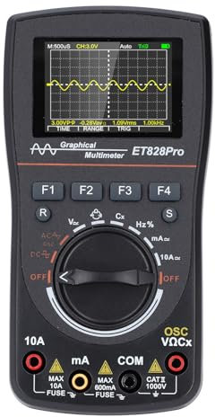 Oszilloskop-Multimeter, 2-in-1 Intelligentes Digitales Oszilloskop-Messgerät mit LED-Hintergrundbeleuchtung, 3 Wellenform-Scan-Modi, Automatische Wellenform-Erfassungsfunktion