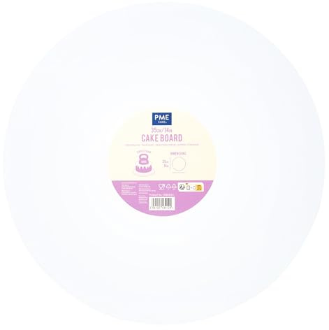 PME Plateaux à gâteau Ronds avec Bordure Lisse, Blanche (14 / 35cm)