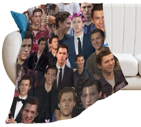 QapLWczK Tom Holland Handsome #6, ultraweiche Flanell-Fleecedecke, stilvoll, Schlafzimmer, Wohnzimmer, Sofa, warme Decke, für alle Jahreszeiten, 203,2 x 152,4 cm