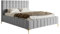 Selsey Bett Polsterbett Doppelbett 140 x 200 cm Mit Bettkasten Metallrahmen Goldene Beine Gasdruckfeder Schlafbett Chenille Hellgrau Szejlo