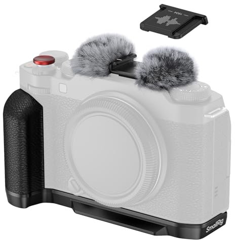SMALLRIG X-M5 Poignée en L pour FUJIFILM X-M5, Plaque de Fixation Rapide Intégrée pour Arca, Latérale Légère en Silicone, Comprend Un Pare-Brise avec Adaptateur pour Griffe Froide (Noir) - 4876