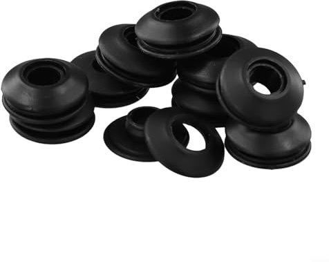 Lot de 10/50 œillets ronds en plastique pour bâches, couverture solaire de piscine, kit d'œillets auto-scellants (50 pièces, noir)