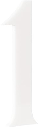 HASWARE 4-Inch Self-Adhesive House Number - Waterproof and Weather-Resistant - Easy Installation for Home Mailbox Post Door (White, 1)