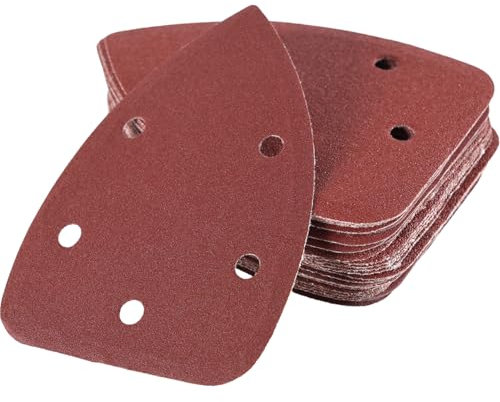 30Pcs Mouse Sanding Pads,Mouse Detail Sander Sandpaper Sanding Sheets,40/60/80/120/180/240 Grits with 5 Holes,Mouse Detail Palm Sander Pads for Mouse Sander Random Orbital Sander Sanding Discs