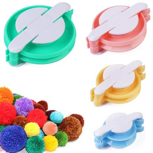 2025 Neues Pompom Makers 4 Größen Bommel Maker DIY Handwerk Pompom Maker Werkzeug Pompom Maker Strickset