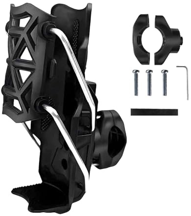 Porte-Bidon Vélo - Porte-Bidon Universel pour Bicyclette - Fixation Robust à Pince Rotative 360° pour Fauteuil Roulant Poussette Kayak Bateau Moto