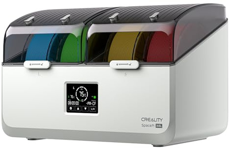 Creality SpacePi X4 Lite Filament Trockner, 4 Spulen Trockenbox, 45–75°C einstellbar, Duale Kammern mit unabhängiger Steuerung, Filament Dry Box für PLA PETG ABS TPU PA 1,75/2,85mm