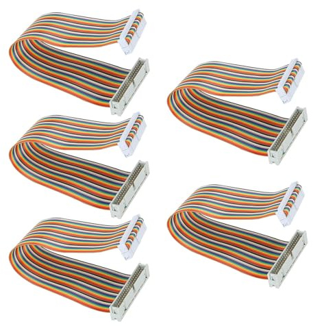 ASHATA 40pin GPIO Ribbon Cable 20cm, Male to Female Wire for Computer, Expansion Header Connector for Breadboard Jumper Cable (male to female)