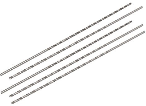 sourcing map 5pcs Foret Hélicoïdal HSS 2,5 mm de diamètre 200 mm de long tige ronde droite outil de forage