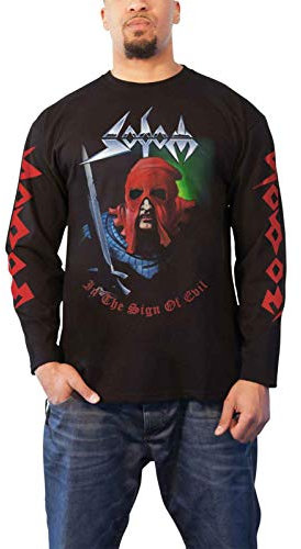 Sodom T Shirt In The Sign of Evil Band Logo Nue offiziell Herren Schwarz Long M