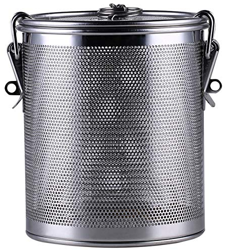 Iamagie Cocina, colador de Alimentos, Malla de Acero Inoxidable, Olla, Olla, Accesorios, Accesorios para Colar, escurrir, enjuagar, cocer al Vapor o cocinar Verduras Sabores de Pasta (10 * 11 cm)