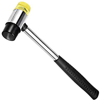Mazo de martillo flexible de nailon de doble cara reemplazable, 30 mm