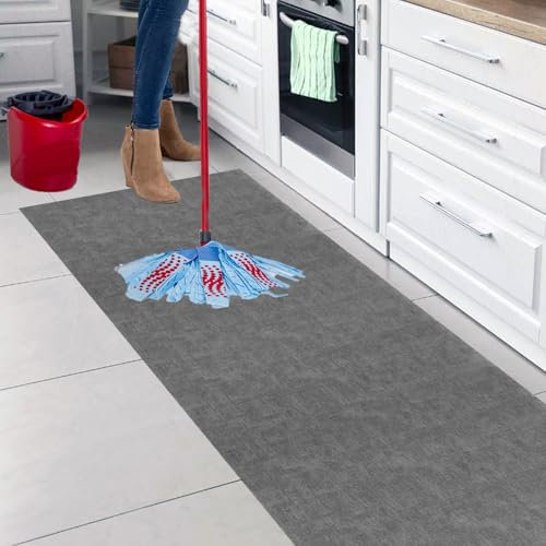 parpyon® Tappeto passatoia Cucina Lavabile Sixty - Antiscivolo aderisce Perfettamente a Terra Non Piega Si pulisce con il mocio è Antisfilo tappeti Moderno (CM60X120, 01SY)