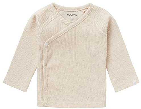 Noppies Unisex Baby U Tee Overlap Ls Rib Nanyuki T Shirt, Ras1202 Oatmeal -P611, 74 EU