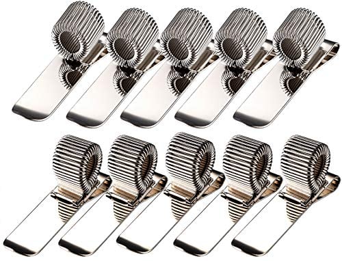5 Stk horizontale & 5 Stk senkrechte Stifthalter aus Edelstahl Stifthalter mit Federring an der Tasche Halter oder Clips für Taschenstift Bleistift Markierungen Klemmmappe Klemmbrett