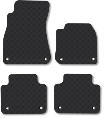 VW Touareg (2018-2026) 3mm Rubber Car Mats | Tailored Fit Durable Floor Mats Full Coverage Protection Waterproof Accessories Easy Clean Anti Slip Made in the UK