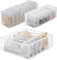RIVIEVAL 3Pcs Unterwäsche Organizer, Faltbarer BH Organizer BH Aufbewahrungsbox Waschbare Aufbewahrungsbox Unterwäsche Schublade Organizer Wardrode Organizer für BHs, Socken, Krawatten, Schals
