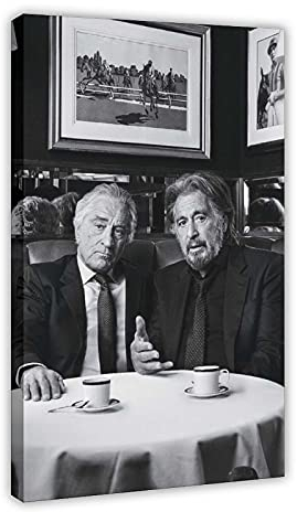 Schauspieler Al Pacino und Robert De Niro 2 Leinwand-Poster, Wandkunst, Dekor, Bild, Gemälde für Wohnzimmer, Schlafzimmer, Dekoration, Rahmen: 30 x 45 cm