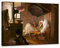 Generisch Carl Spitzweg - Der arme Poet als Leinwandbild / Größe: 120x80 cm / Wandbild / Kunstdruck / fertig bespannt, Weiß