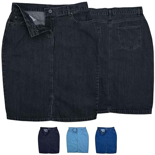 Trendiger Midi Rock Jeansrock Denimrock Business Rock