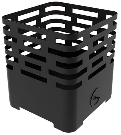 HARK Feuerkorb Graphit - mit Handschuhen
