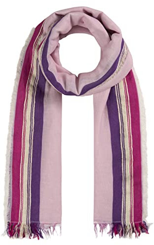 CODELLO Damen Streifen-Schal aus Baumwolle mit Modal lila Onesize