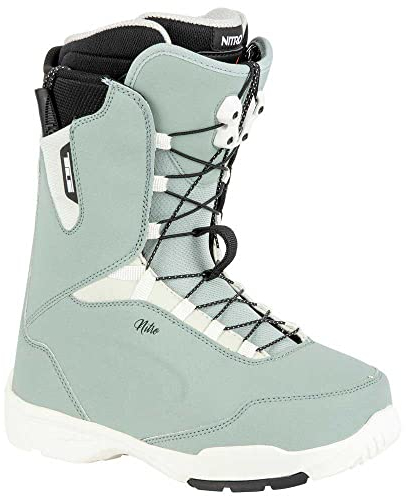 Nitro Damen Snowboards Scala TLS '23 All Mountain Freeride Freestyle Schnellschnürsystem Boot Snowboardboot, Ice-White, MP 24,5 // EU 38 // US 7