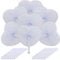 DODUOS 24 Stück Fächer Hochzeit, Fächer Hochzeit Papierfächer Herzförmiges Weiß Papierfächer Faltbar Taschenfächer für Hochzeit Bevorzugung Party Beutel Füller, Fecher Sommer Hochzeit Deko