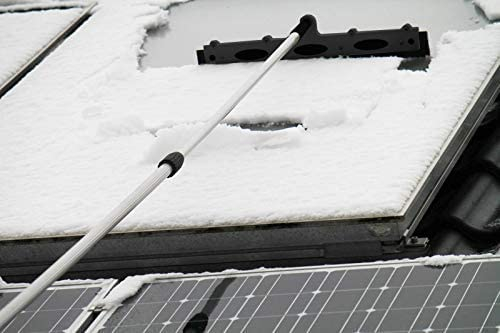 Axis Line Profi Photovoltaik Teleskopstangenset - Schnee entfernen auf PV Anlage mit Teleskopstange+Schneeschieber+Gripprotector (8 Meter Set)
