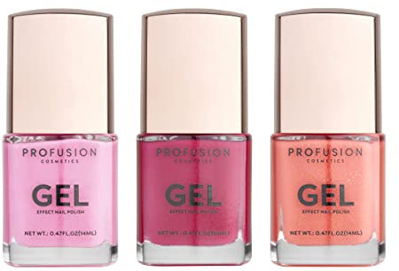 Profusion Cosmetics Go To Brights Gel Effect Nail Polish for Long Wearing Shades, Quick Dry With Glossy Finish, Raise Your Beauty Routine With Premium Beauty Tool