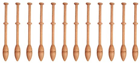 Bobines De Dentelle, 12 Pièces Kit De Dentelle De Bobine En Bois, Vintage Artisanat Français Tourné En Bois Bobines De Dentelle Outils De Tissage En Bois