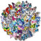 Wudaizhi 50pcs Schmetterling Aufkleber Bunt Schmetterling Graffiti Aufkleber Individualität wasserdichte Aufkleber Für Laptop Notebook Gitarre Wasserflasche Koffer Vinylabziehbilder