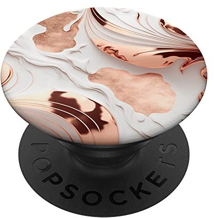 Rose Gold Marble PopSockets Swappable PopGrip