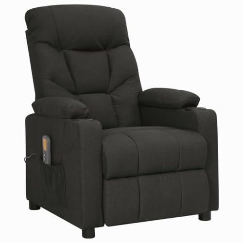 Massagesessel Schwarz Stoff