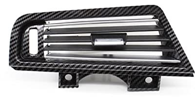TTOILS Kohlefaser Chrom vorne hinten Klimaanlage AC Lüftungsgitter Auslassabdeckung, für BMW 5er F10 520 521 523 525 528 530