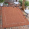 Carpetsale24 Outdoor Teppich Wetterfest 300x400 (280 x 370 cm) Sisal Optik Kupferfarbe - Teppich Waschbar, Wasserfest, Pflegeleicht und Flachgewebe - Ideal für Balkon, Garten, Terrasse und Küche