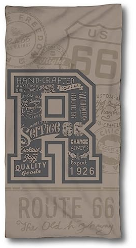 ESPiCO Route 66 Strandlaken Highway Badehandtuch Handtuch Strandtuch Chopper Cruiser 75 cm x 150 cm