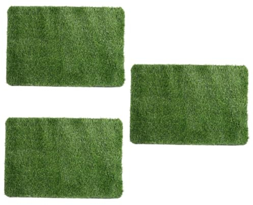 GANAZONO 3st Teppich Aus Künstlichem Gras Künstlicher Outdoor-Teppich Outdoor-fußmatten Kunstgras-fußmatte Lebensechte Grasmatte Outdoor-stufenmatten Künstlicher Teppich Draussen Rasen