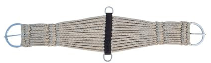 SHOWMEN CRAFT Mohair Roper Pferdegurt, Westernstrang, doppelt gewebt, atmungsaktiv, Sattel mit Edelstahl-Schnalle und Reitzubehör (Beige)