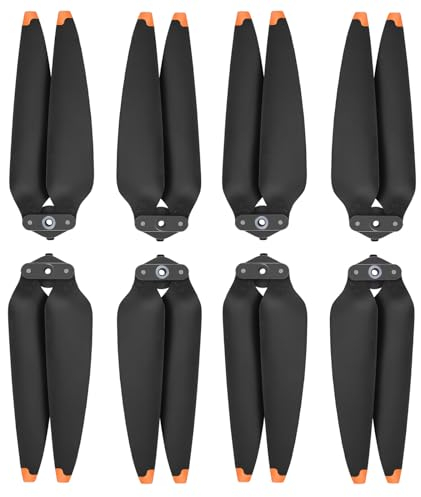 Tosiicop 4 Paar Mavic Propeller für DJI Air 3/Air 3S Ersatzpropellerblätter 8747F Flügel Geräuscharmes Luftschrauben für DJI Air 3 Drohnenzubehör Orange